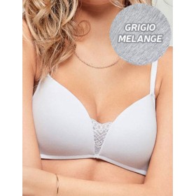 Хлопковый бюстгальтер без косточек Infiore SAMBA 856 grigio melange, Цвет: grigio mel (серый), Размеры: 70B