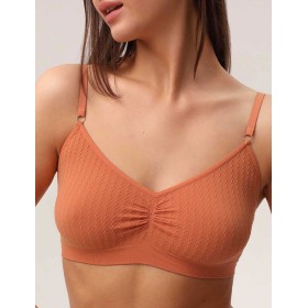 Топ на тонких бретелях MY BR641 caramel, Цвет: оранжевый, Размеры: M