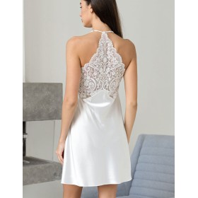 Шелковая сорочка с кружевом Mia-Amore MARJORY 3960 белый, Цвет: белый, Размеры: M