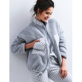 Плюшевая толстовка на молнии Sensis DESIRE, Цвет: серый, Размеры: S/M