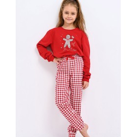 Пижама для девочки Sensis HAZEL KIDS, Цвет: красный, Размеры: 122-128