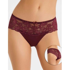 Трусы слипы Simona M 045/30 бордовый, Цвет: бордо, Размеры: L