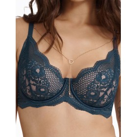 Кружевной бюстгальтер с поролоном Esotiq IDENTITY 41008 морская волна, Цвет: морская волна, Размеры: 90D