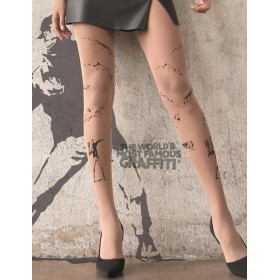 Колготки с рисунком Marilyn BANKSY BOMBER 2 20 den бежевый, Цвет: бежевый, Размеры: 1/2