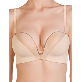 Бюстгальтер планж супер пуш-ап Mioocchi CRYSTALL 7737 cipria, Цвет: cipria (пудровый), Размеры: 70D