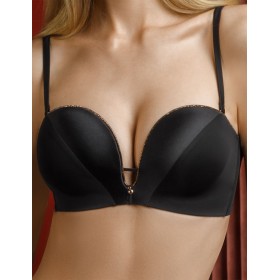 Бюстгальтер планж супер пуш-ап Mioocchi CRYSTALL 7737 nero, Цвет: nero (черный), Размеры: 75D