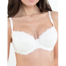 Бюстгальтер балконет пуш-ап классика Simona M 870 молоко, Цвет: молоко, Размеры: 70D