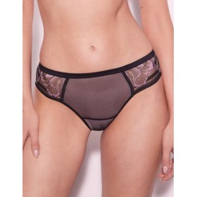 Трусики бразилиана Alles GLOSSY IRIS brazyliany black/pink, Цвет: черный, Размеры: S