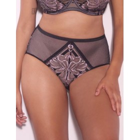 Высокие трусы Alles GLOSSY IRIS classic black/pink, Цвет: черный, Размеры: M