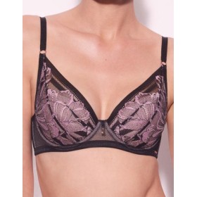 Бюстгальтер пуш-ап Alles GLOSSY IRIS P-UP black/pink, Цвет: черный, Размеры: 70C