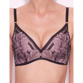 Бюстгальтер супер пуш-ап Alles GLOSSY IRIS SUPER P-UP black/pink, Цвет: черный, Размеры: 70F