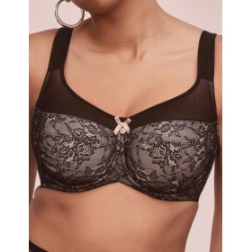 Бюстгальтер мягкий Alles SCARLET M черно-розовый, Цвет: черно-розовый, Размеры: 80D