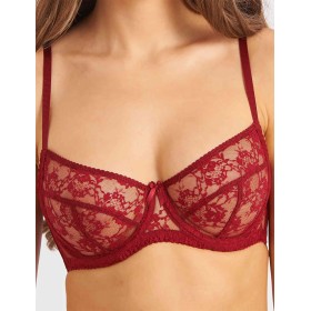 Бюстгальтер с мягкими кружевными чашками Lina A 6010 румба, Цвет: румба, Размеры: 85D