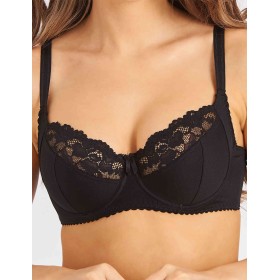 Бюстгальтер мягкий с подкроем Lina A 6021 черный, Цвет: черный, Размеры: 75E