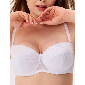 Бюстгальтер балконет анжелика Lina A 6035 белый, Цвет: белый, Размеры: 75B