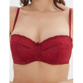 Бюстгальтер балконет анжелика Lina A 6035 румба, Цвет: румба, Размеры: 70G