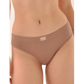 Хлопковые трусы слипы MY DS100 капучино, Цвет: коричневый, Размеры: S