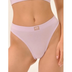 Хлопковые трусы бразилиана MY DS101 черничный йогурт, Цвет: сиреневый, Размеры: XL