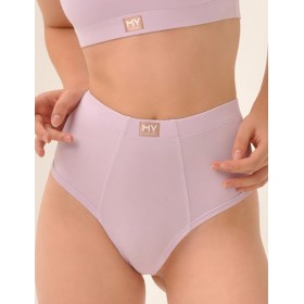 Высокие трусы стринги MY DS102 черничный йогурт, Цвет: сиреневый, Размеры: M