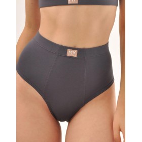 Высокие трусы стринги MY DS102 пепел, Цвет: серый, Размеры: M