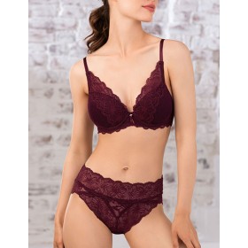 Комплект Mioocchi GISELLE 814142 балконет и слипы marsala, Цвет: marsala (марсала), Размеры: 70C