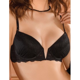 Бюстгальтер балконет планж Mioocchi GISELLE 8142 nero, Цвет: nero (черный), Размеры: 70D