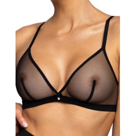 Мягкий прозрачный бюстгальтер MAT AGGIE Czarny M-0193-0, Цвет: черный, Размеры: 65B