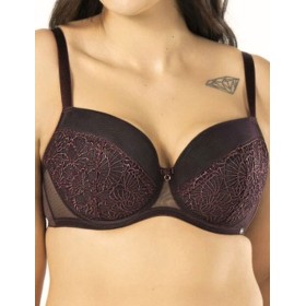 Бюстгальтер с плотной чашкой Nipplex DAISY U, Цвет: баклажан, Размеры: 75D