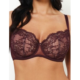 Мягкий кружевной балконет Subtille DOLORES soft balconette, Цвет: бордовый, Размеры: 75D