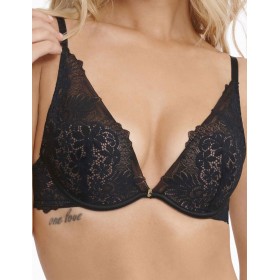 Кружевной бралетт с пуш-ап Esotiq ILUSION 41029 черный+графит, Цвет: черный+графит, Размеры: 80C