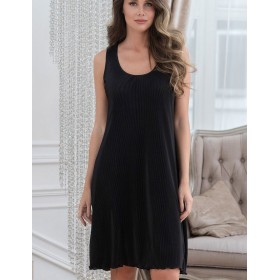 Плиссированная сорочка миди Mia-Amore ROXY 7371 черный, Цвет: черный, Размеры: L