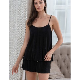 Комплект из плиссированного трикотажа Mia-Amore ROXY 7372 черный, Цвет: черный, Размеры: 2XL