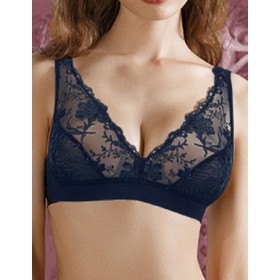 Кружевной бралетт без косточек Mioocchi EVELIN 8124 blu, Цвет: blu (синий), Размеры: 70C