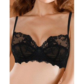 Кружевной бюстгальтер Mioocchi EVELIN 8123 nero, Цвет: nero (черный), Размеры: 85C