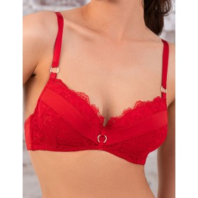 Формованный бюстгальтер балконет Mioocchi MATILDA 8101 rosso, Цвет: rosso (красный), Размеры: 80C