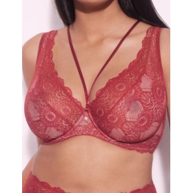 Бюстгальтер кружевной Alles BOHEMIAN VIBE M Plus Bralette терракотовый, Цвет: терракотовый, Размеры: 90C