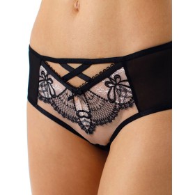 Трусы брифы Coquette Revue JETAIME 61129, Цвет: телесный с черным, Размеры: S