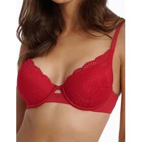Бюстгальтер пуш-ап из атласа и кружева Esotiq ISABELLE 41021 красный, Цвет: красный, Размеры: 65F