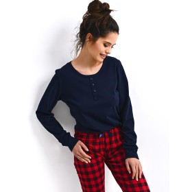 Утепленная пижама с брюками Sensis BONNIE, Цвет: темно-синий, Размеры: M