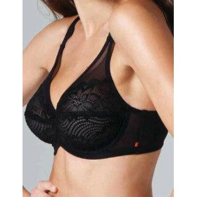 Бюстгальтер с мягкой кружевной чашкой Sollievo S4 nero, Цвет: nero (черный), Размеры: 75D