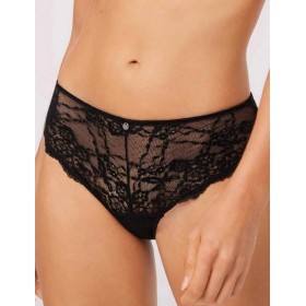 Кружевные трусы слипы Ysabel Mora 10140 BASIC LACE черный, Цвет: черный, Размеры: L