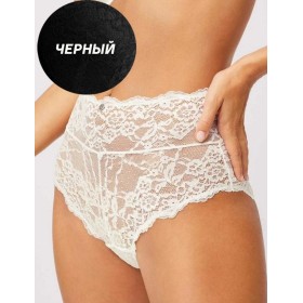 Высокие трусы слипы Ysabel Mora 10141 BASIC LACE черный, Цвет: черный, Размеры: XL