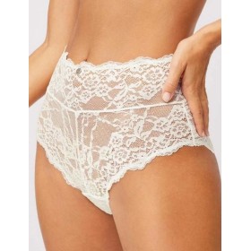 Высокие трусы слипы Ysabel Mora 10141 BASIC LACE шампань, Цвет: шампань, Размеры: L