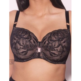 Бюстгальтер полупоролон Alles FROZEN PU black, Цвет: черный, Размеры: 65I