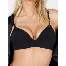 Гладкий бюстгальтер без косточек Amelie MILLA 2018 черный new, Цвет: черный, Размеры: 70A