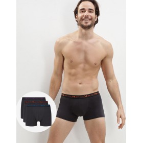 Черные боксеры с цветным поясом (3 шт) Dim 6596/3 смородина/оранжевый/синий, Цвет: черный (смородина/ор, Размеры: M