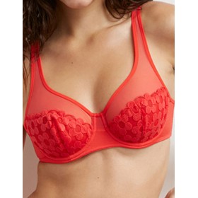 Бюстгальтер с мягкой чашкой Dim GENEROUS BRODERIE 0ASD яблоко любви, Цвет: яблоко любви, Размеры: 75B