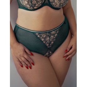 Трусы высокие Kris Line ESSENCE high waist, Цвет: изумруд, Размеры: L