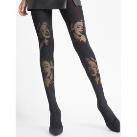 Колготки с рисунком Marilyn ALLURE B03 60 den чёрный, Цвет: чёрный, Размеры: 1/2