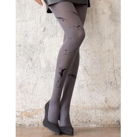 Колготки с рисунком Marilyn BANKSY BOMBER 1 40 den серый, Цвет: серый, Размеры: 3/4